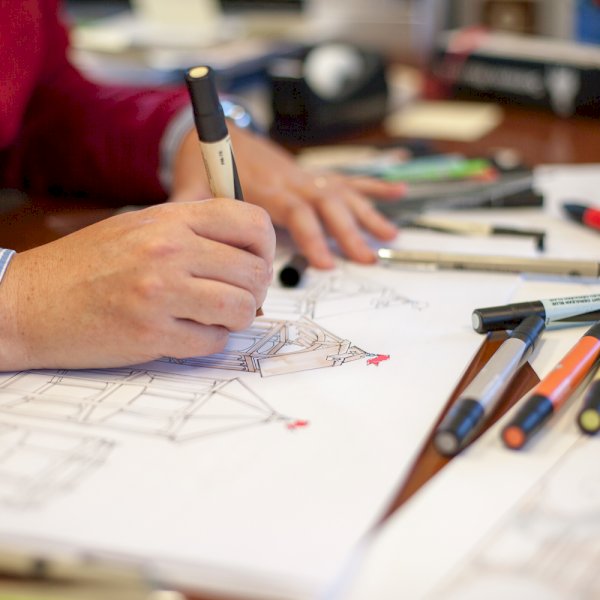 A CedarWorks product designer at work
