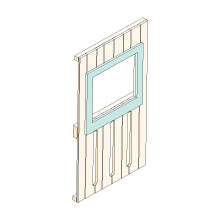 Playhouse Panel 2nd Floor Stripes Square Window 2-5