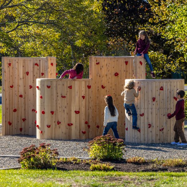 CedarWorks Curved Climbers fit in any size play area, big or small