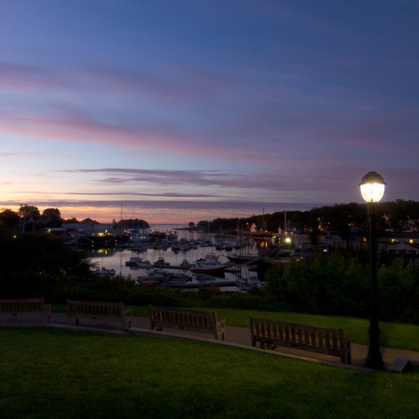 A sunrise in Camden, Maine, near the CedarWorks offices